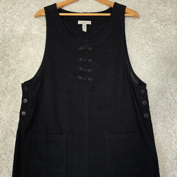 Amanda Smith Dress Womens XL Black Sleeveless Maxi Pocket Modest Y2K Retro - Picture 3 of 10